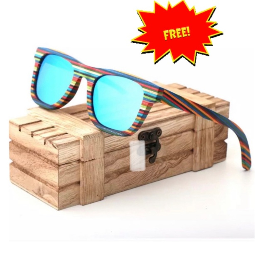 HOST PICK|Wooden Frame Polarized Sunglasses